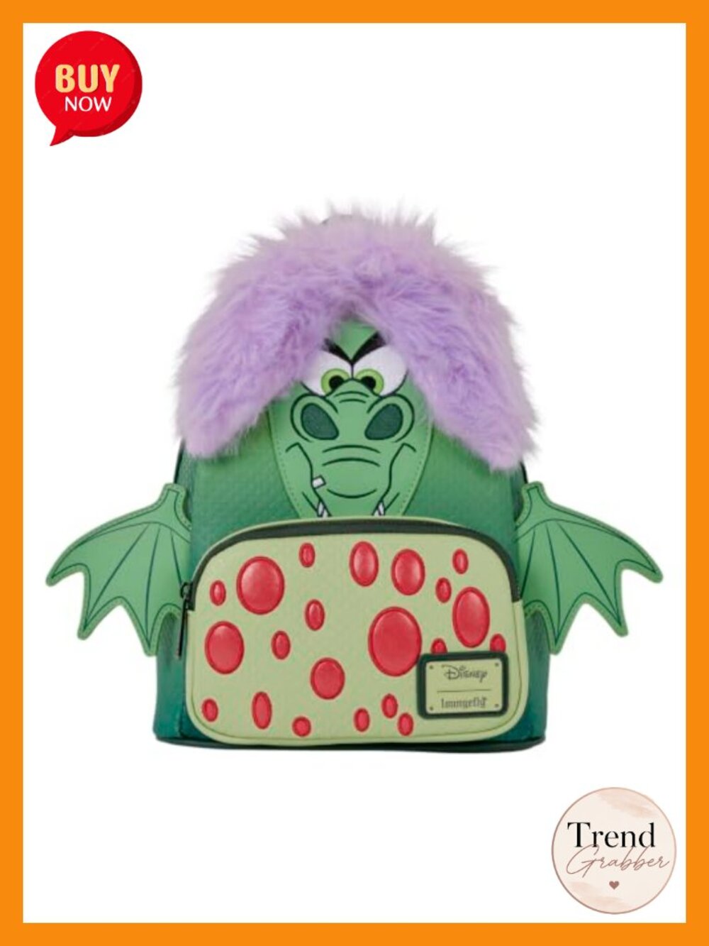 Loungefly Disney Madam Mim Dragon Cosplay Mini Backpack, Faux Leather with